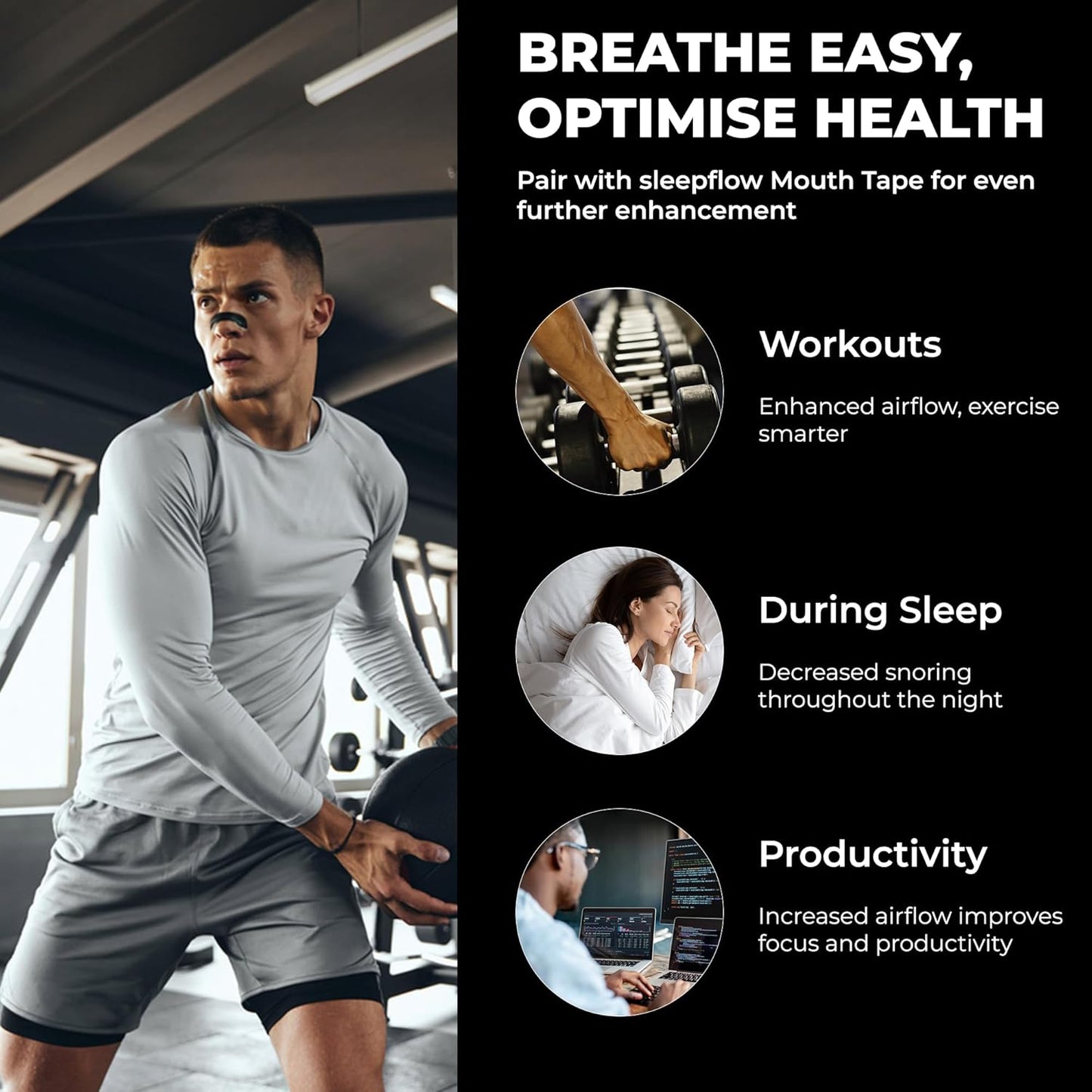 Magnetic Nasal Dilator Strips - Better Breathing for Sleep & Sport